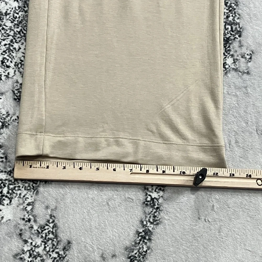 Max Studio Wide Leg Jumpsuit Size Small NWT Beige Sleeveless Tie Waist Minimal - Picture 6 of 15